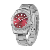 Boderry Watch Co. ADMIRAL 3-Hand No-Date - 200M Waterproof Titanium Automatic Diver Watch | Coral Red, view 5