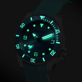 Boderry Watch Co. ADMIRAL 3-Hand No-Date - 200M Waterproof Titanium Automatic Diver Watch | Glacier Blue(Ceramic Bezel), view 2
