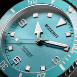 Boderry Watch Co. ADMIRAL 3-Hand No-Date - 200M Waterproof Titanium Automatic Diver Watch | Glacier Blue(Ceramic Bezel), view 3