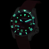 Boderry Watch Co. ADMIRAL 3-Hand No-Date - 200M Waterproof Titanium Automatic Diver Watch | Coral Red(Ceramic Bezel), view 2