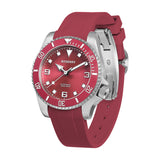 Boderry Watch Co. ADMIRAL 3-Hand No-Date - 200M Waterproof Titanium Automatic Diver Watch | Coral Red(Ceramic Bezel), view 4