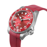 Boderry Watch Co. ADMIRAL 3-Hand No-Date - 200M Waterproof Titanium Automatic Diver Watch | Coral Red(Ceramic Bezel), view 6