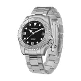 Boderry Watch Co. ADMIRAL 3-Hand No-Date - 200M Waterproof Titanium Automatic Diver Watch | Jet Black, view 5