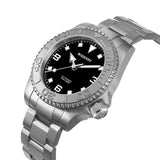 Boderry Watch Co. ADMIRAL 3-Hand No-Date - 200M Waterproof Titanium Automatic Diver Watch | Jet Black, view 6