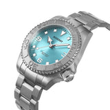 Boderry Watch Co. ADMIRAL 3-Hand No-Date - 200M Waterproof Titanium Automatic Diver Watch | Glacier Blue, view 6