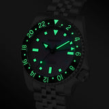 Boderry Watch Co. ADMIRAL GMT - 200M Waterproof Titanium Automatic Diver Watch | Pink-(Ceramic Bezel), view 3