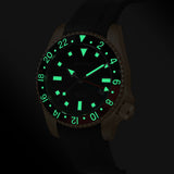 Boderry Watch Co. ADMIRAL GMT - 200M Waterproof Bronze Automatic Diver Watch | Black, view 2