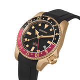 Boderry Watch Co. ADMIRAL GMT - 200M Waterproof Bronze Automatic Diver Watch | Black, view 4
