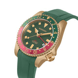 Boderry Watch Co. ADMIRAL GMT - 200M Waterproof Bronze Automatic Diver Watch | Green, view 4
