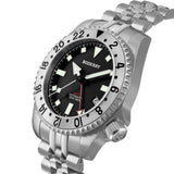 Boderry Watch Co. ADMIRAL GMT - 200M Waterproof Titanium Automatic Diver Watch | Black-Ti, view 4