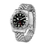Boderry Watch Co. ADMIRAL GMT - 200M Waterproof Titanium Automatic Diver Watch | Black-Ti, view 6