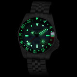 Boderry Watch Co. ADMIRAL GMT - 200M Waterproof Titanium Automatic Diver Watch | Black, view 2