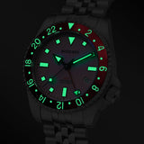 Boderry Watch Co. ADMIRAL GMT - 200M Waterproof Titanium Automatic Diver Watch | Pink, view 2