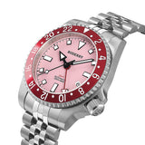 Boderry Watch Co. ADMIRAL GMT - 200M Waterproof Titanium Automatic Diver Watch | Pink, view 3