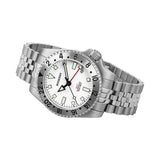 Boderry Watch Co. ADMIRAL GMT - 200M Waterproof Titanium Automatic Diver Watch | White-Ti, view 5