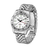 Boderry Watch Co. ADMIRAL GMT - 200M Waterproof Titanium Automatic Diver Watch | White-Ti, view 6