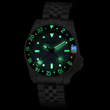 Boderry Watch Co. ADMIRAL GMT - 200M Waterproof Titanium Automatic Diver Watch | White, view 2
