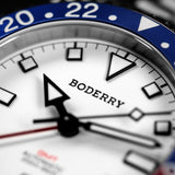 Boderry Watch Co. ADMIRAL GMT - 200M Waterproof Titanium Automatic Diver Watch | White, view 3