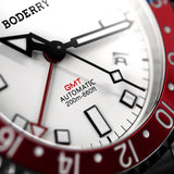 Boderry Watch Co. ADMIRAL GMT - 200M Waterproof Titanium Automatic Diver Watch | White, view 4