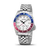 Boderry Watch Co. ADMIRAL GMT - 200M Waterproof Titanium Automatic Diver Watch | White, view 5
