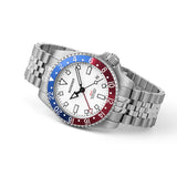 Boderry Watch Co. ADMIRAL GMT - 200M Waterproof Titanium Automatic Diver Watch | White, view 6