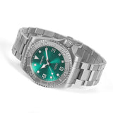 Boderry Watch Co. ADMIRAL 3-Hand No-Date - 200M Waterproof Titanium Automatic Diver Watch | Aurora Green, view 3