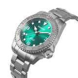 Boderry Watch Co. ADMIRAL 3-Hand No-Date - 200M Waterproof Titanium Automatic Diver Watch | Aurora Green, view 4