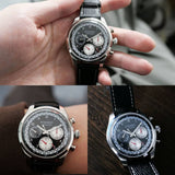 Boderry Watch Co. ASYMMETRY - Mechanical Chronograph with Domed Sapphire Crystal | Black, view 2