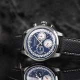 Boderry Watch Co. ASYMMETRY - Mechanical Chronograph with Domed Sapphire Crystal | Navy Blue, view 3