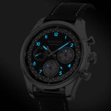 Boderry Watch Co. ASYMMETRY - Mechanical Chronograph with Domed Sapphire Crystal | Navy Blue, view 6