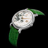 Boderry Watch Co. FLOWER - Swiss Quartz Movement Watch | Silver & Bamboo, view 2