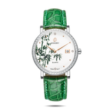 Boderry Watch Co. FLOWER - Swiss Quartz Movement Watch | Silver & Bamboo, view 4