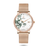Boderry Watch Co. FLOWER - Swiss Quartz Movement Watch | Rose Gold & Bamboo, view 2