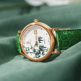 Boderry Watch Co. FLOWER - Swiss Quartz Movement Watch| Rose Gold & Bamboo, view 5
