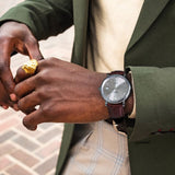 Boderry Watch Co. CLASSIC 40MM - Swiss Quartz Movement Watch | Silver & Grey Dial, view 2