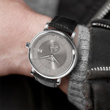 Boderry Watch Co. ELEGANT - Swiss Quartz Movement Watch | Silver & Grey Dial, view 3