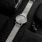 Boderry Watch Co. ELEGANT - Swiss Quartz Movement Watch | Silver & Grey Dial, view 4