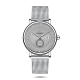 Boderry Watch Co. ELEGANT - Swiss Quartz Movement Watch | Silver & Grey Dial, view 6