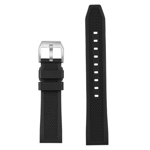 Boderry Watch Co. Black FKM Rubber Strap | Suitable for all watches with 20mm lug width