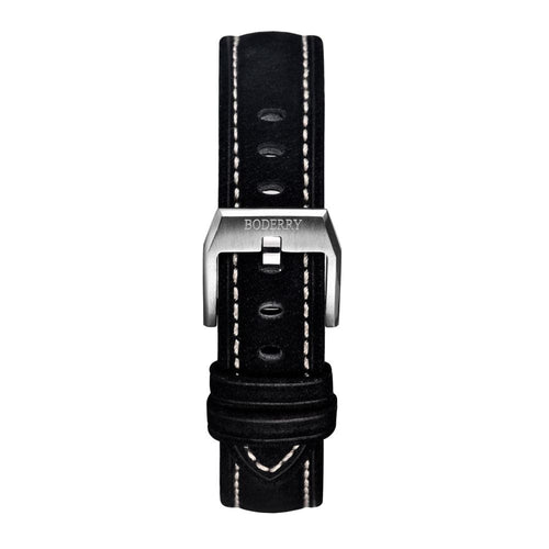 Boderry Watch Co. Boderry Black Leather Straps | Suitable for all watches with 20mm lug width