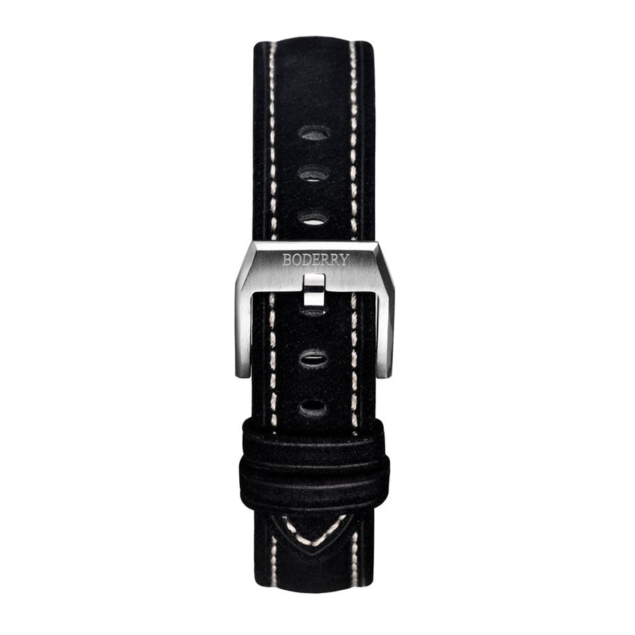 Boderry Watch Co. Boderry Black Leather Straps | Suitable for all watches with 20mm lug width
