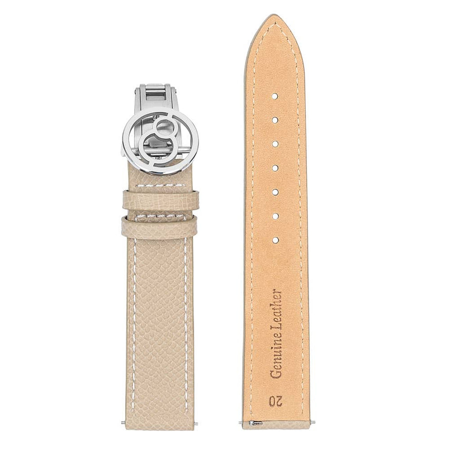 Boderry Watch Co. Boderry Khaki Lychee-grain Cowhide Strap with Spring Buckle | Suitable for all watches with 20mm lug width