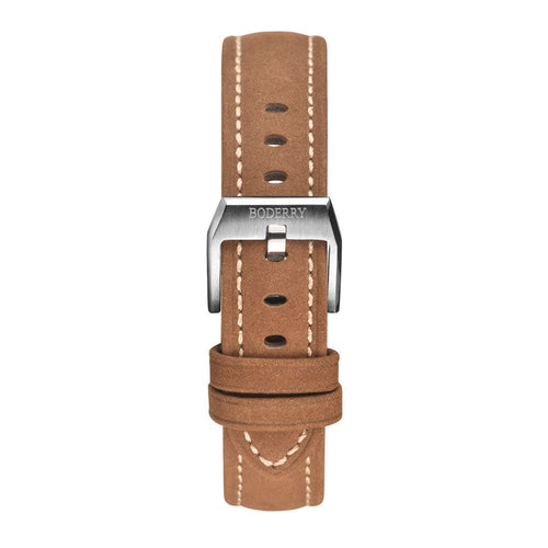 Boderry Watch Co. Boderry Brown Genuine Leather Strap | Suitable for all watches with 20mm lug width