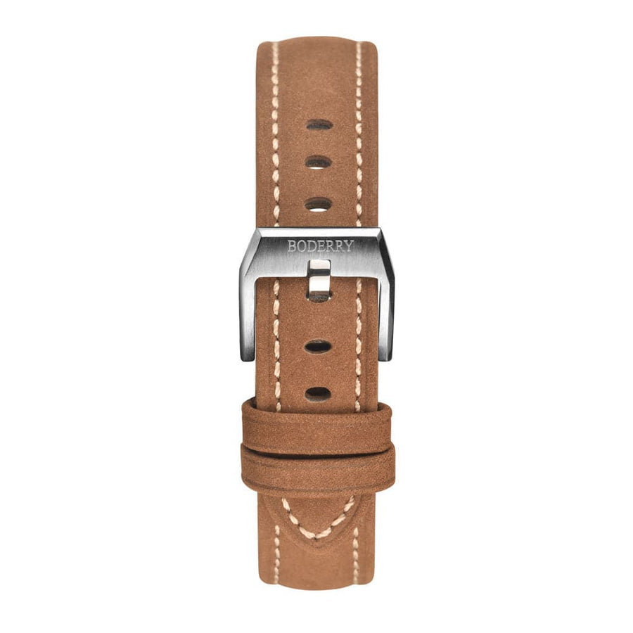 Boderry Watch Co. Boderry Brown Genuine Leather Strap | Suitable for all watches with 20mm lug width