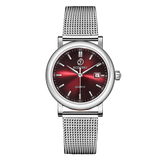 Boderry Watch Co. CLASSIC 32MM - Swiss Quartz Movement Watch | Silver & Claret, view 2
