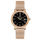 Boderry Watch Co. CLASSIC 36MM - Swiss Quartz Movement Watch | Rose Gold & Black, view 2