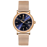 Boderry Watch Co. CLASSIC 36MM - Swiss Quartz Movement Watch | Rose Gold & Blue, view 2