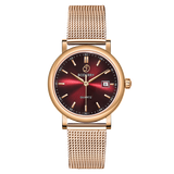 Boderry Watch Co. CLASSIC 36MM - Swiss Quartz Movement Watch | Rose Gold & Claret, view 2