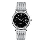 Boderry Watch Co. CLASSIC 36MM - Swiss Quartz Movement Watch | Silver & Black, view 2