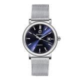 Boderry Watch Co. CLASSIC 36MM - Swiss Quartz Movement Watch | Silver & Blue, view 2